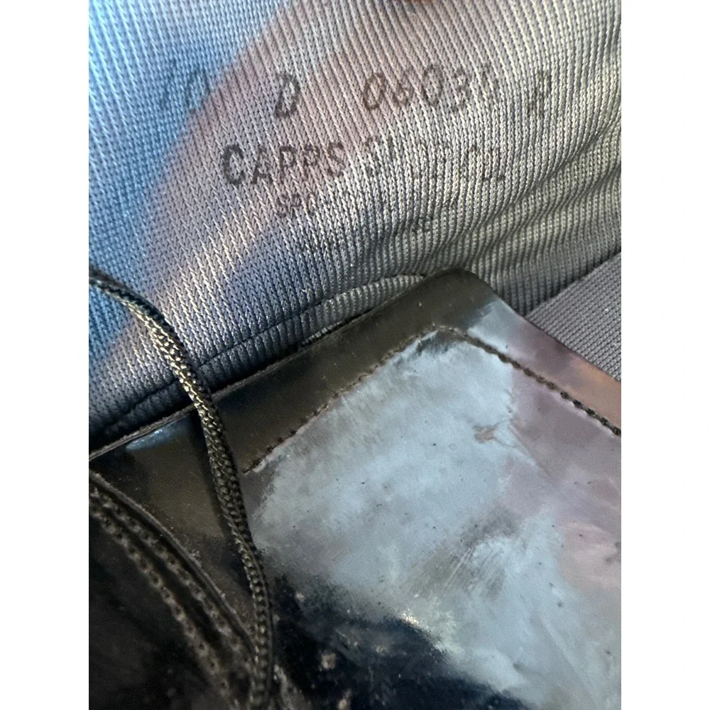 Capps Shoe Company Oxford Mens 10 D Black Patent Leather Military Dress Uniform